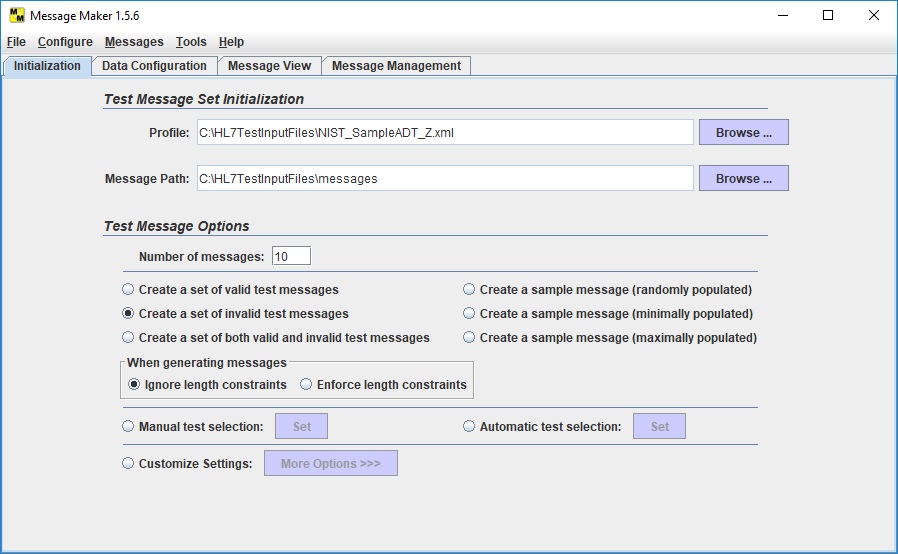 HL7 Message Maker Screenshot